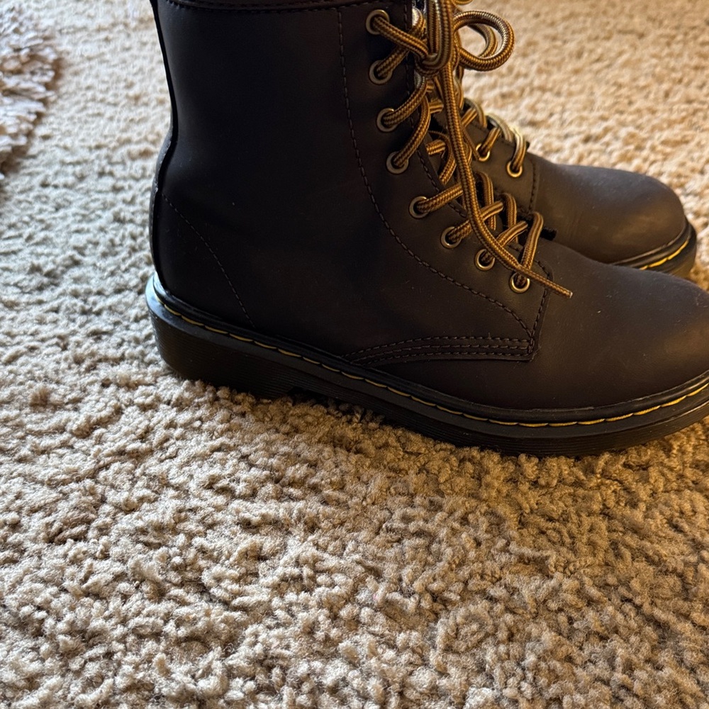 DOC MARTENS BROWN Leather Lace-Up Boots - Picture 2 of 5